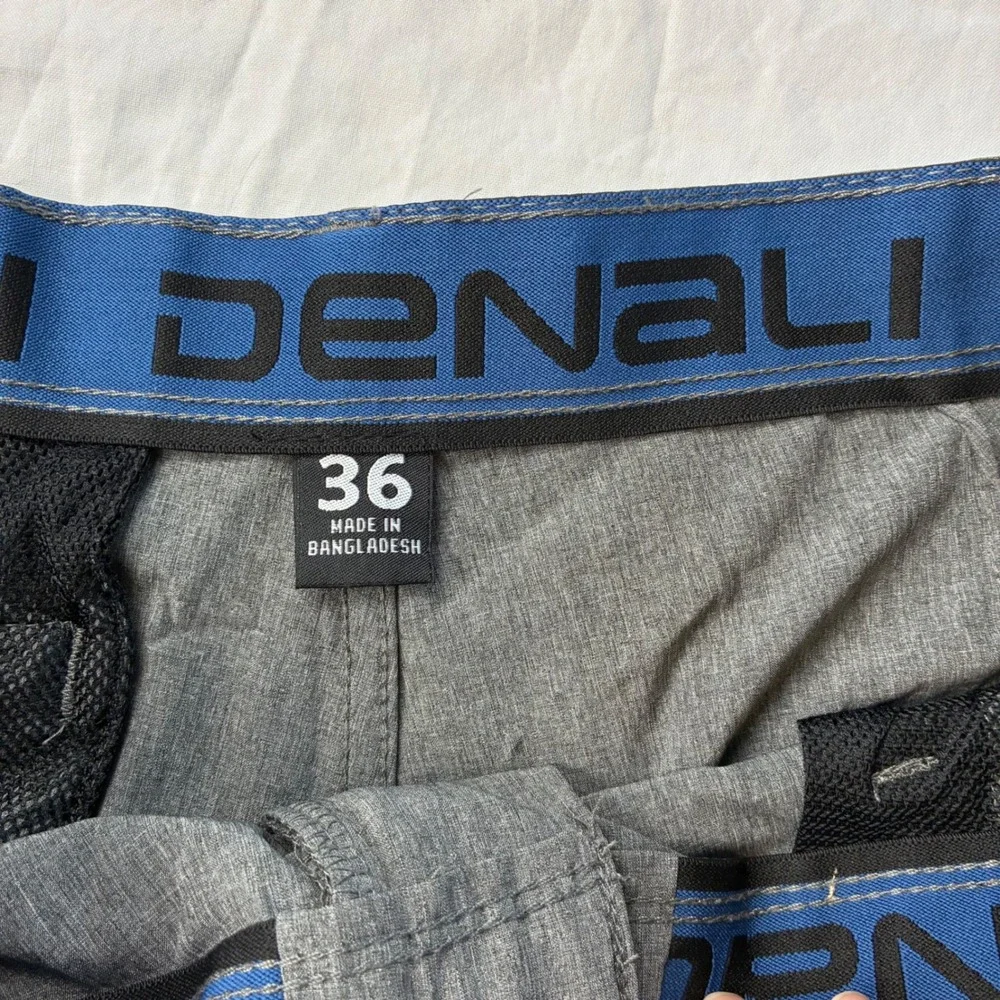 Denali Mens Gray Hybrid Performance Shorts Size 36 Stretch Quick Dry Hiking
